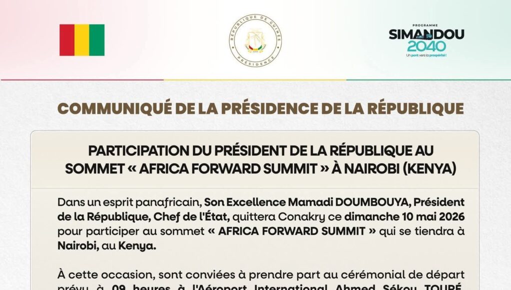 Mamadi Doumbouya sera à Nairobi pour le sommet « Africa Forward »