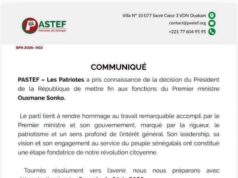 Après le limogeage du Premier ministre Ousmane SONKO, Pastef s’est exprimé