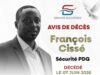 « C’est avec une profonde tristesse que j’ai appris le décès du Lieutenant François Cissé, survenu ce dimanche… », Kerfalla Camara KPC