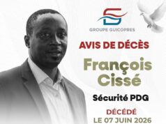 « C’est avec une profonde tristesse que j’ai appris le décès du Lieutenant François Cissé, survenu ce dimanche… », Kerfalla Camara KPC