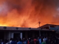 Un incendie ravage une grande partie du marché central de N’Zérékoré, ce vendredi 19 juin