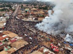 Violent incendie/N’Zérekoré: Mamadi Doumbouya exprime sa solidarité aux victimes et aux commerçants sinistrés
