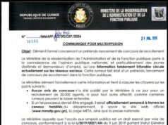 Guinée: le ministre de la fonction publique nie tout projet de recrutement des nouveaux fonctionnaires