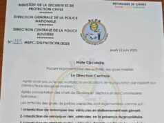 Guinée : la Police routière encadre davantage les activités des grues mobiles
