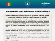 Hadja Andrée TOURÉ, ancienne Première Dame de la Guinée sera inhumée dimanche 12 juillet prochain aux cases Bellevue