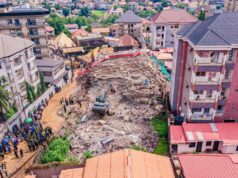 Conakry : L’affaissement d’un immeuble de 9 étages à Démoudoula fait 16 victimes, dont huit morts, selon le ministère de l’Habitat