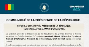 Guinée: Après plusieyrs jours de congé à l’extérieur, le Président Mamadi Doumbouya est attendu, ce vendredi 14 août