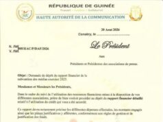 Guinée : les associations de presse sommées par la HAC de déposer leur rapport financier 2025 !