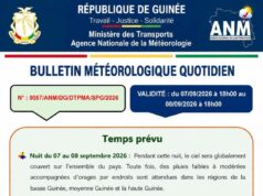 Guinée : pluies et orages annoncés, vigilance dans plusieurs régions du 7 au 8 septembre !