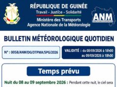 Guinée : des pluies attendues, mais une journée sous le signe de l’accalmie, demain mercredi 9 septembre