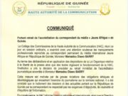 La HAC retire l’accréditation du correspondant de Jeune Afrique en Guinée