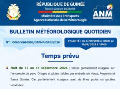 Guinée/Météo : la Guinée sous un ciel nuageux, entre faibles pluies et risques d’orages
