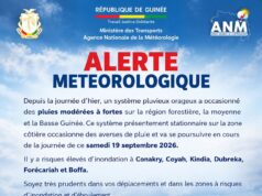 Conakry: un système pluvieux stationnaire fait craindre des inondations majeures, ce week-end ! (ANM)