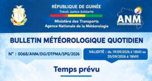 Guinée : fortes pluies attendues attendues encore ce week-end, les populations appelées à la vigilance (ANM)