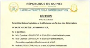 Guinée: la HAC interdit dix Web TV et deux sites d’information