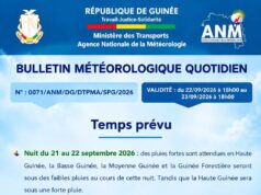 Guinée : de fortes pluies attendues cette nuit et demain encore, l’ANM appelle à la vigilance