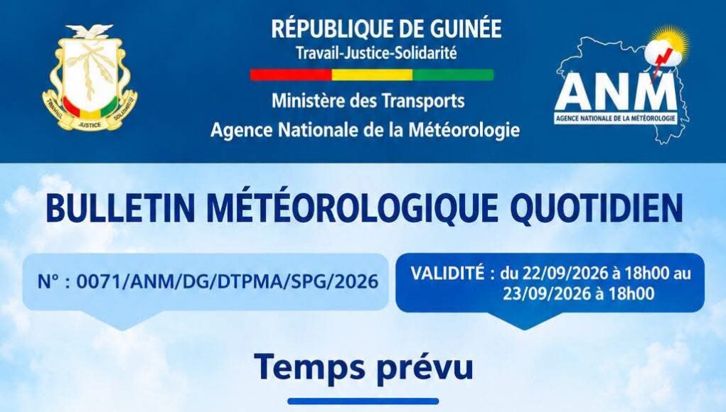 Guinée : de fortes pluies attendues encore, vigilance renforcée sur l’ensemble du territoire (ANM)