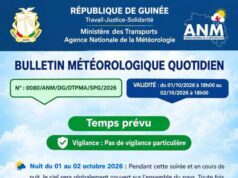 Pluies et orages attendus dans plusieurs régions de Guinée demain vendredi 2 octobre (ANM)