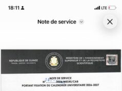Rentrée universitaire 2026-2027 en Guinée : la reprise des cours fixée au lundi 19 octobre