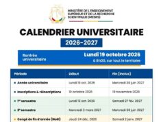 Guinée/ 𝗠𝗘𝗦𝗥𝗦: voici le calendrier de la rentré 𝗨niversitaire 2026-2027