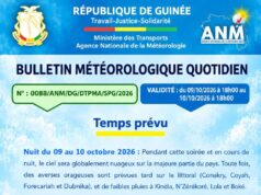 Guinée : des averses orageuses attendues sur le littoral, un temps variable annoncé sur l’ensemble du pays (ANM)